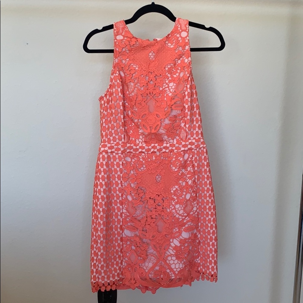 Coral Lace Dress by Endless Rose